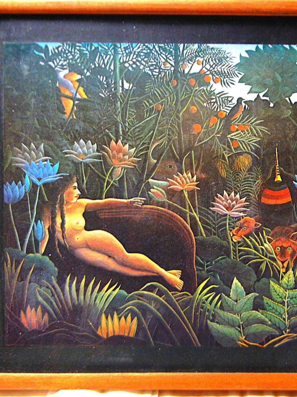 Henri Rousseau Dreams of the Jungle Wood Frame Art Print  14 x 9.5"